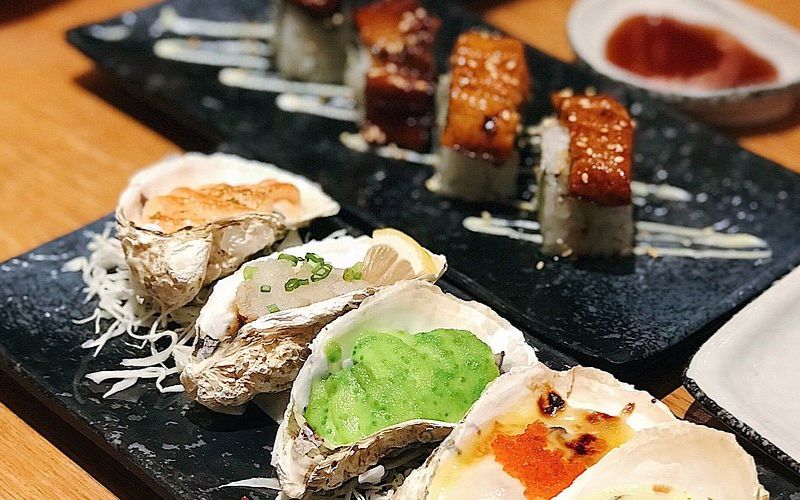 Các món ăn tại Sushi Tei được bài trí theo phong cách riêng đầy sáng tạo