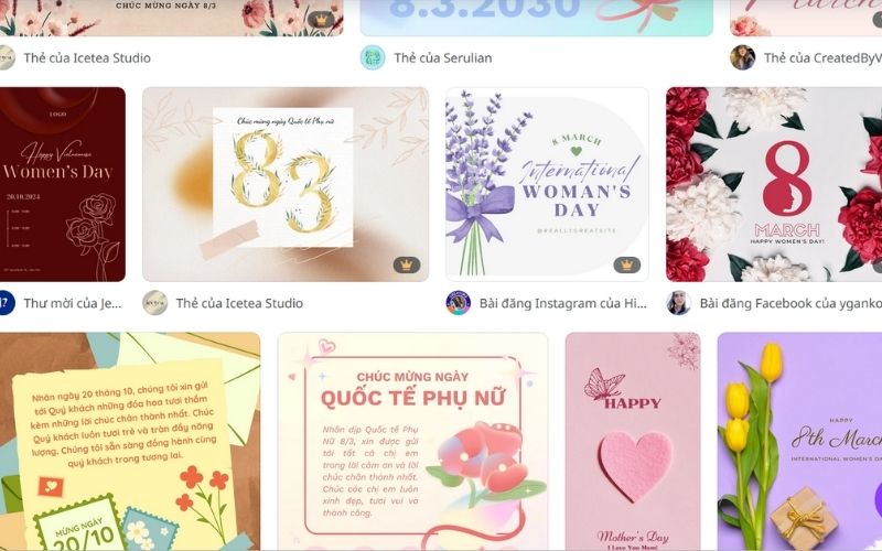 Choose a satisfying card template, suitable to personal preference