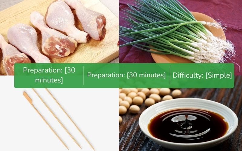 Yakitori chicken skewers with authentic Japanese flavor, easy to make at home