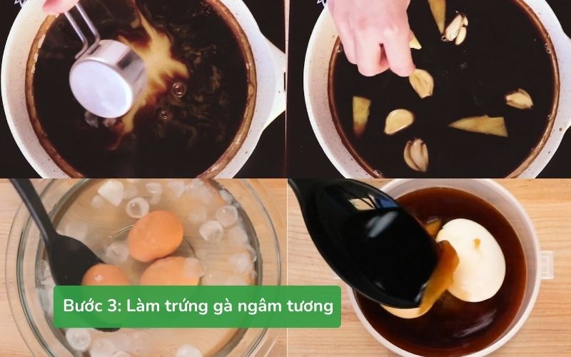 Chuẩn bị trứng gà ngâm tương đậm đà