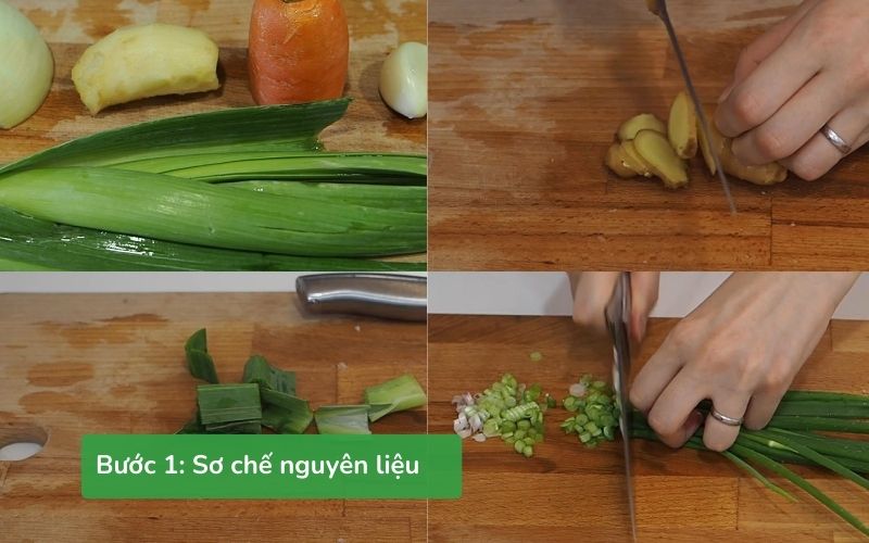 Sơ chế các loại rau củ tươi