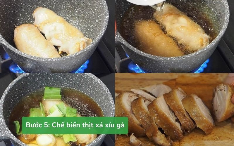 Chế biến thịt xá xíu gà với các gia vị