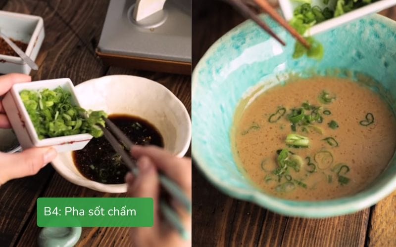 Pha chế chấm lẩu Ponzu và sốt mè