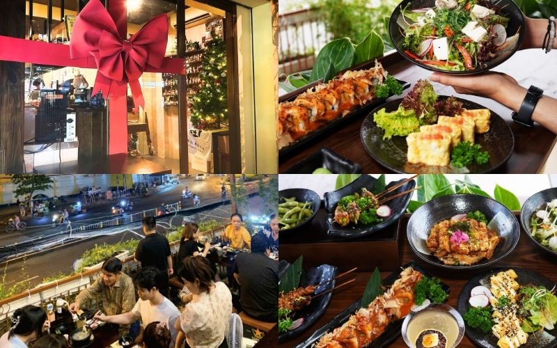 Menu các món Nhật và đồ uống đa dạng phù hợp với các buổi lai rai cùng bạn bè