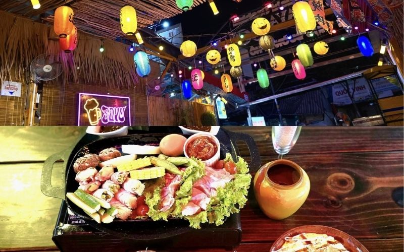 Không khí quán náo nhiệt vừa đủ để vui vẻ, nhưng vẫn giữ được sự riêng tư cho từng bàn ăn
