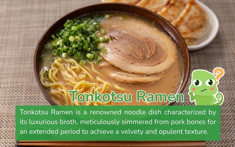 Tonkotsu ramen, originating from Fukuoka, Japan, is famous for its creamy pork bone broth