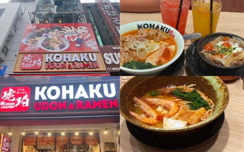 Kohaku Udon & Ramen: A chain restaurant serving a variety of ramen flavors such as Kyushu-style tonkotsu