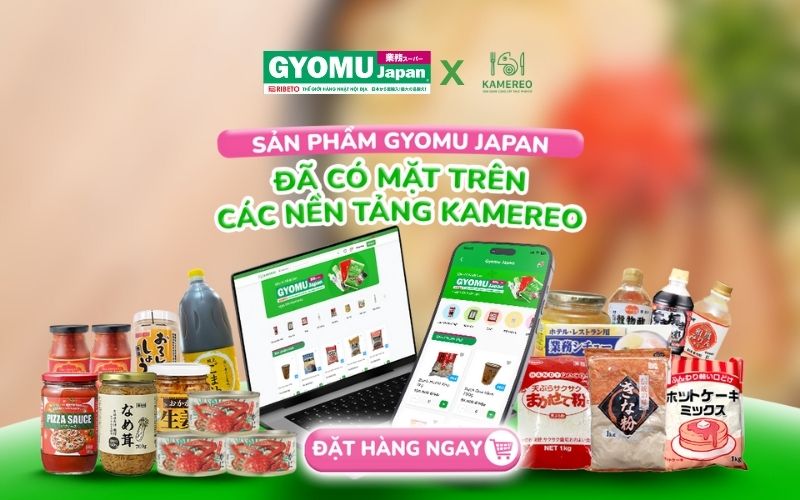 Kamereo cung cấp nguyên liệu nấu mì Tonkotsu Ramen chuẩn Nhật, giá tốt, đối tác chiến lược của Gyomu Japan