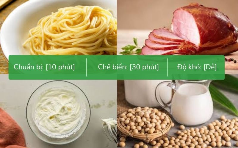 Nguyên liệu và định lượng cụ thể cho món mì Tonkotsu Ramen thịt xông khói