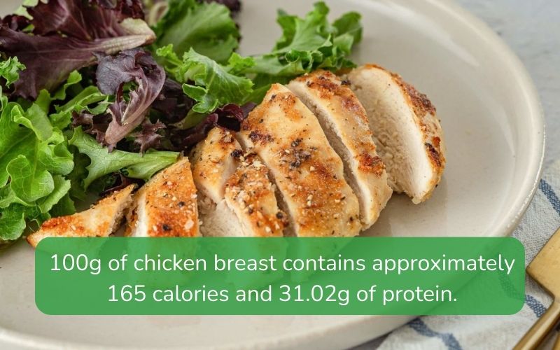 Chicken breast is a low-fat, low-carb food perfect for dieting