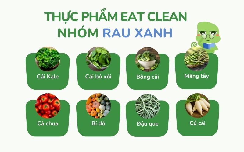 Rau xanh giàu chất xơ, vitamin và khoáng chất, hỗ trợ thanh lọc cơ thể