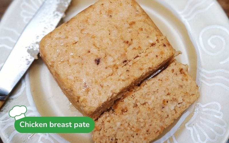 Chicken breast pate: subtly sweet, just the right richness, good with bread, sticky rice, or as an appetizer