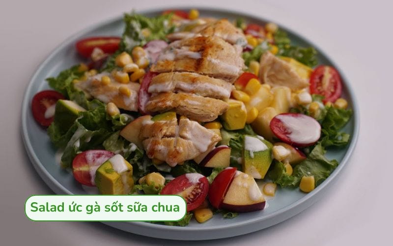 Salad ức gà sữa chua chua ngọt hòa quyện, kích thích khẩu vị