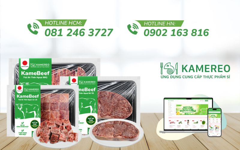 Thăn ngoại bò KameBeef là lựa chọn lý tưởng cho món nướng cao cấp tại nhà hàng