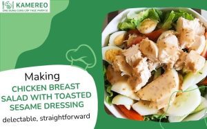 How to Make Sweet and Sour Chicken Breast Salad with Roasted Sesame Dressing, Nutritious