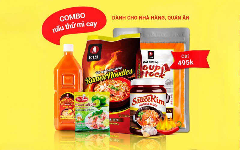 Vega Food có combo mì cay tiện dụng, đáp ứng nhu cầu đa dạng của khách hàng