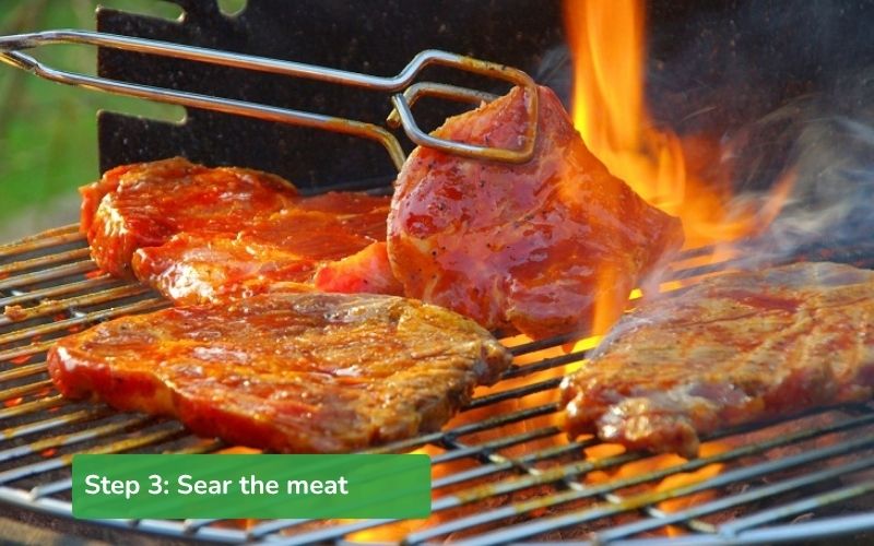 Grill beef on a rack to keep it tender, evenly golden, and deliciously fragrant
