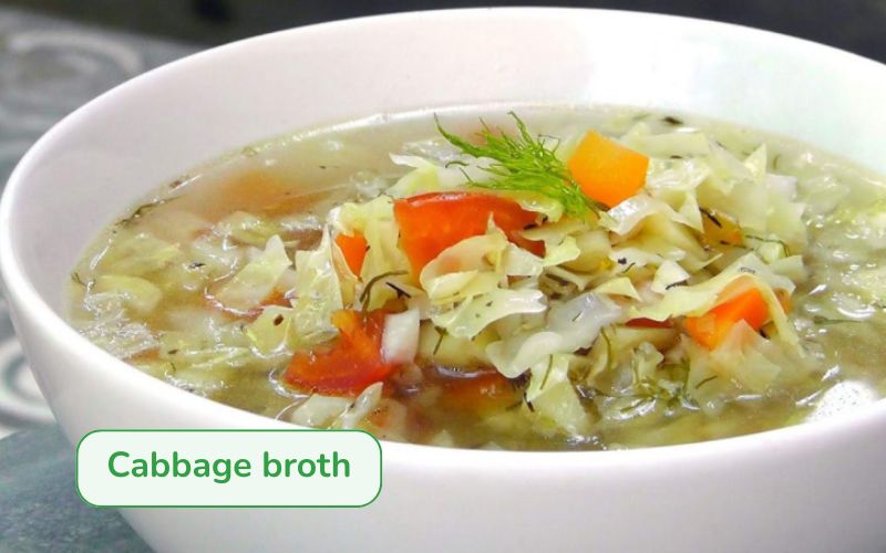 Cabbage soup is light, easy to digest, and low in calories