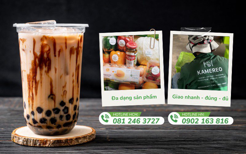 Nguyên liệu pha chế trà sữa chất lượng tại Kamereo