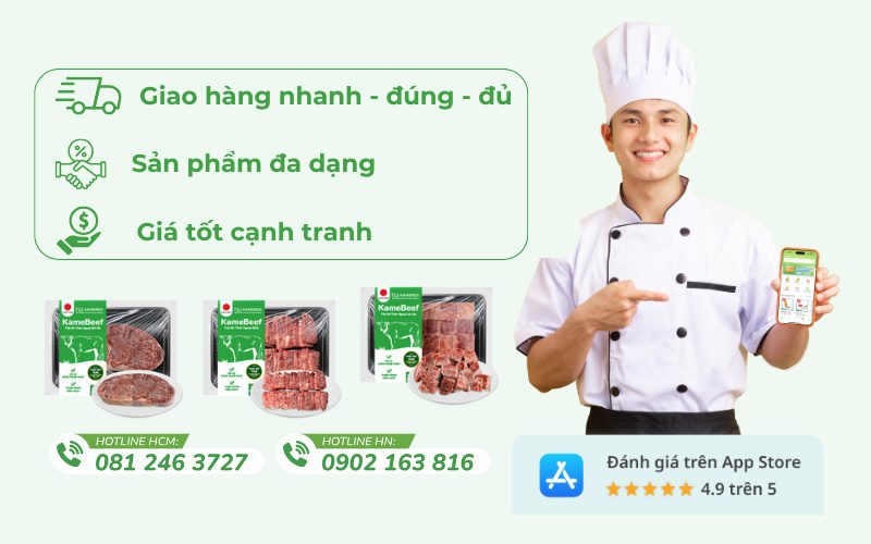 KameBeef là thương hiệu thịt bò chất lượng đến từ Kamereo