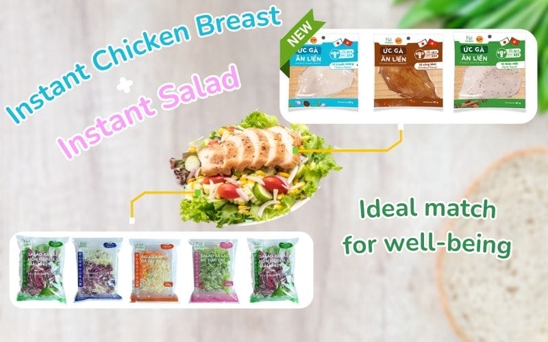 Kamereo ready-to-eat chicken salad, convenient and nutritious
