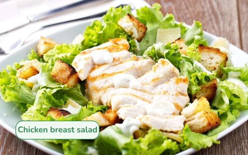 Chicken breast salad combination of protein, fiber