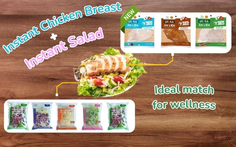 Kamereo chicken breast salad, convenient and nutritious for a healthy meal