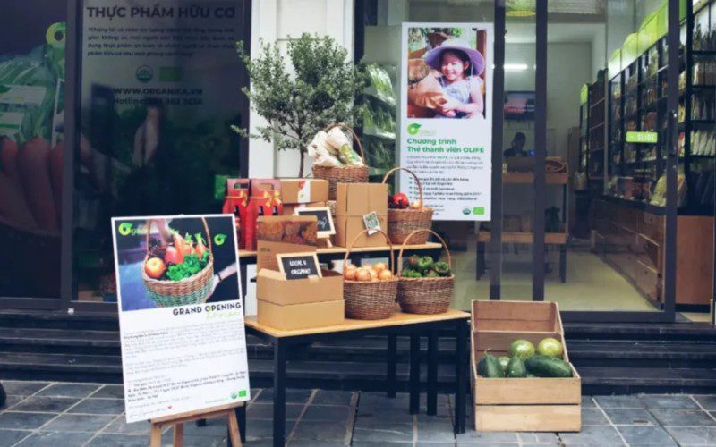Cửa hàng Organica nổi bật với những sản phẩm rau hữu cơ chất lượng