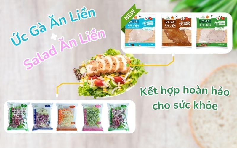Salad ức gà ăn liền Kamereo tiện lợi và dinh dưỡng