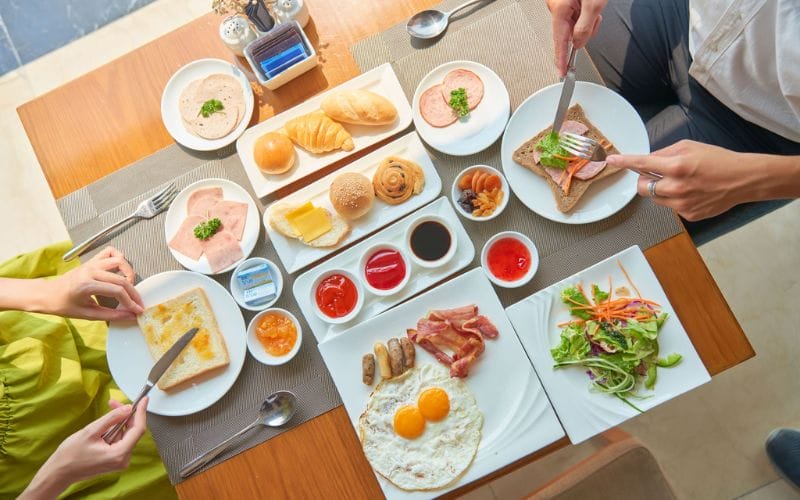 Essential utensils for a European-style breakfast