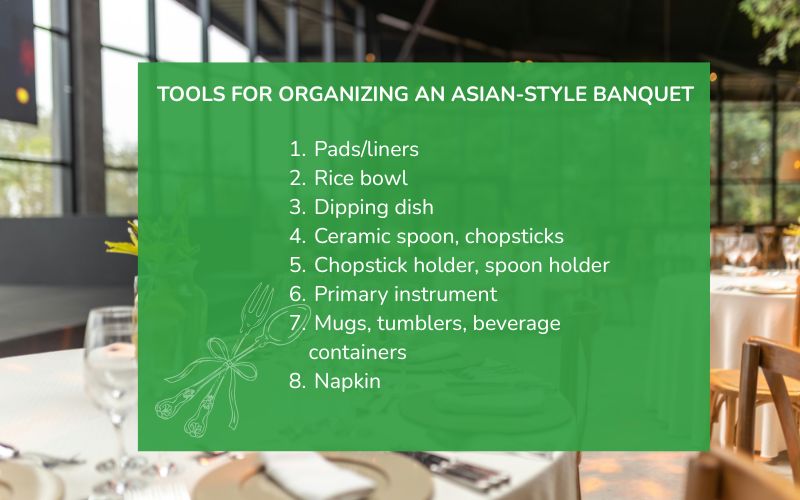 A basic set of tools for traditional Asian table setting