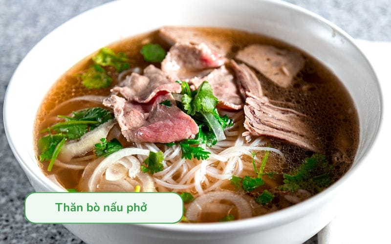 Tô phở bò thăn nóng hổi, thơm ngọt tự nhiên, giàu dinh dưỡng