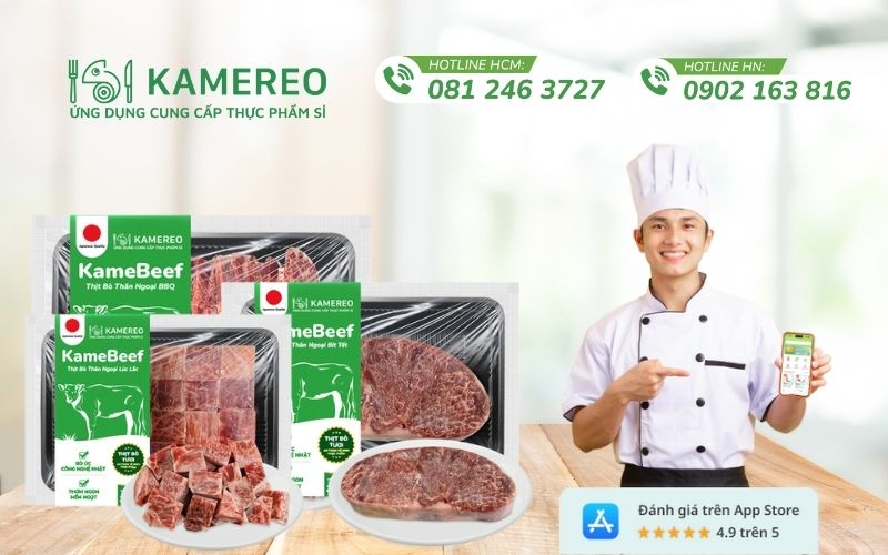 KameBeef - Thăn ngoại bò Úc với công nghệ Nhật Bản, tươi ngon thượng hạng cho doanh nghiệp F&B