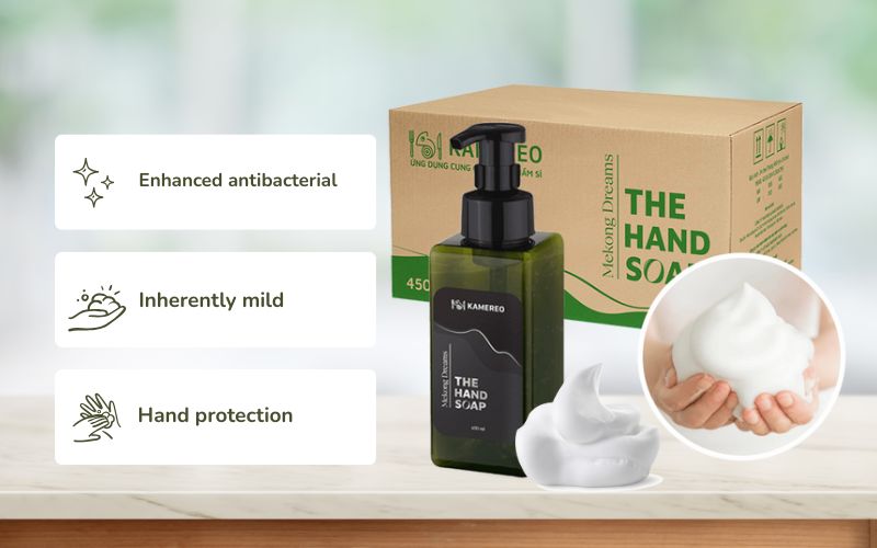 Kamereo foaming hand soap: gentle and clean, suitable for luxurious spaces