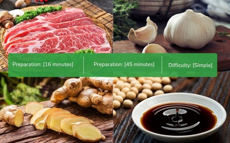 Basic ingredients for marinating BBQ beef at home