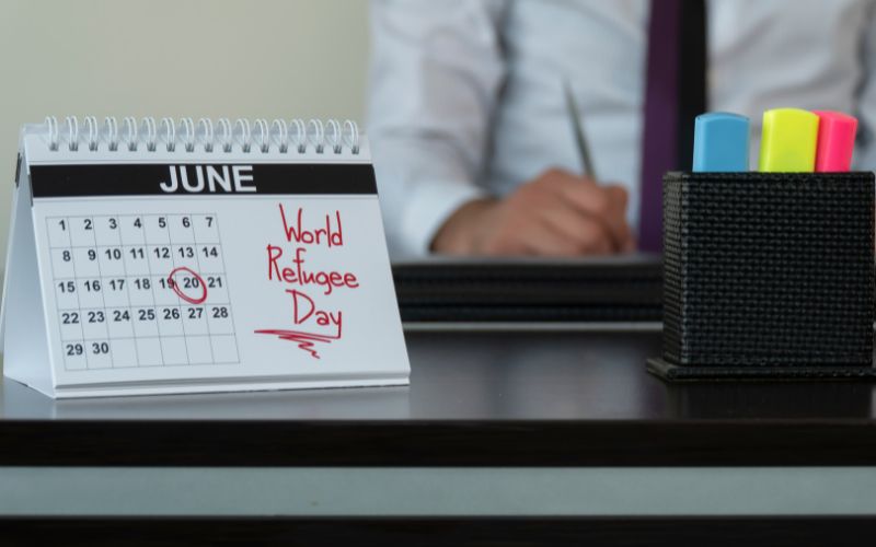 World Refugee Day was chosen to commemorate the 50th anniversary of the 1951 Geneva Convention
