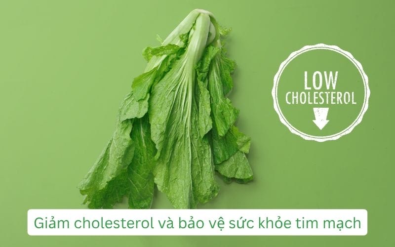 Cải xanh nấu chín giúp loại bỏ cholesterol và tăng cường sức khỏe tim