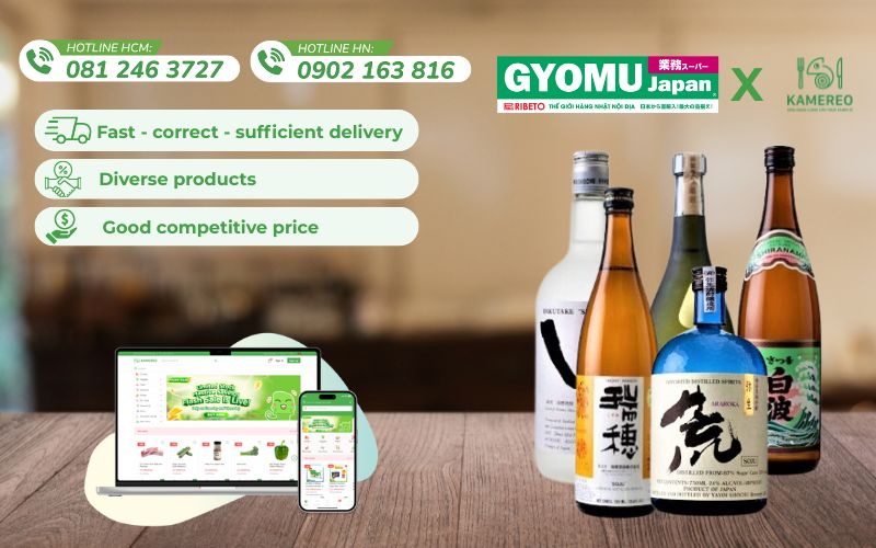 Kamereo provides genuine Shochu with modern and stable preservation processes