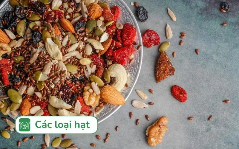Hạt hỗn hợp là nguồn dinh dưỡng tuyệt vời với chất béo tốt, protein, chất xơ