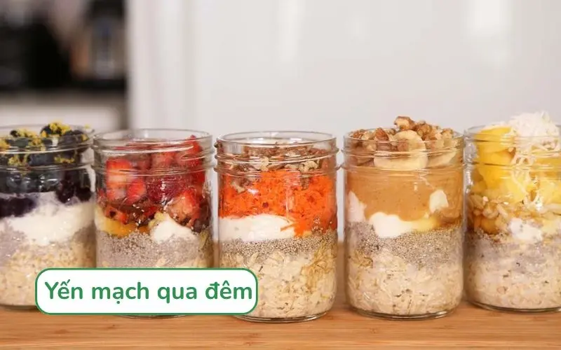 Yến mạch ngâm qua đêm tiện lợi, bổ dưỡng và hỗ trợ cảm giác no lâu