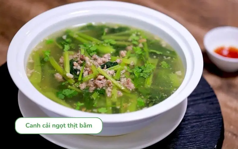 Canh cải ngọt thịt bằm thanh mát, dễ nấu cho bữa cơm hằng ngày