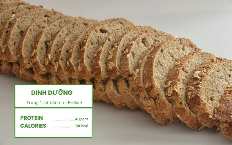 Bánh mì Ezekiel làm từ ngũ cốc nảy mầm, giàu đạm thực vật