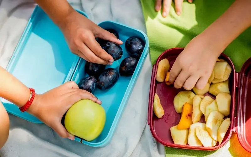 Preparing healthy snacks in advance helps maintain a proper diet