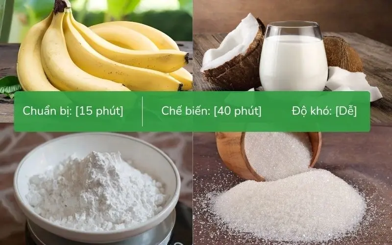 Bánh chuối hấp dẻo thơm, ngọt tự nhiên