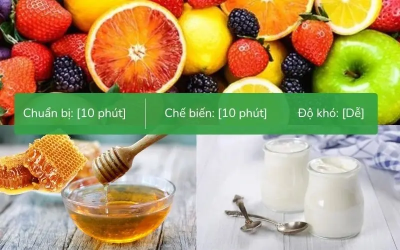 Nguyên liệu chế biến trái cây dầm sữa chua thanh mát, bổ dưỡng