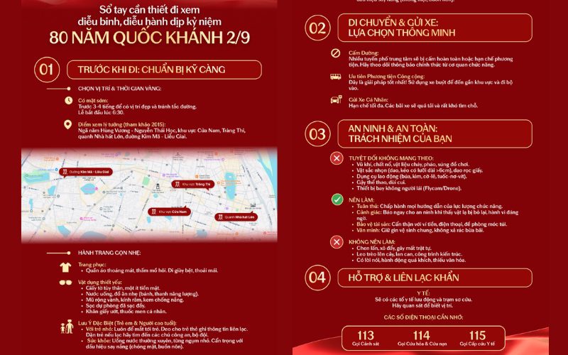 Cẩm nang bí quyết xem diễu binh diễu hành A80