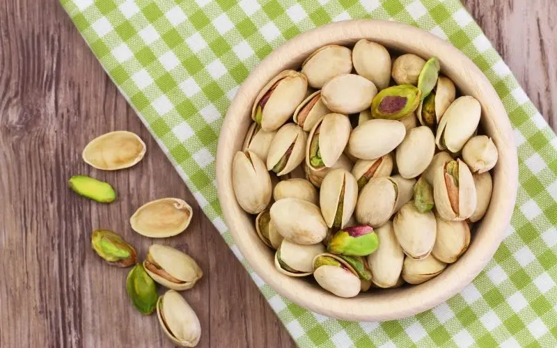 Unsalted, dry-roasted pistachios help supplement protein and fat