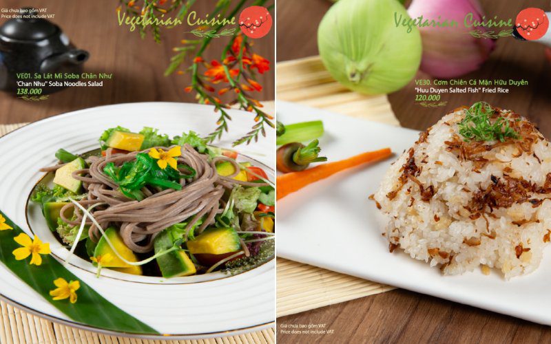 Light vegetarian dishes in the Japanese spirit