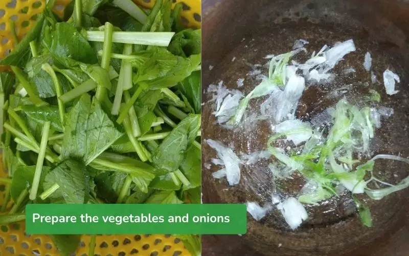 Choysum, cleaned and cut into bite-sized pieces