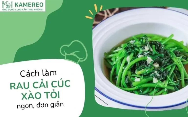 Cách làm rau cải cúc (tần ô) xào tỏi​ thơm ngon, dinh dưỡng